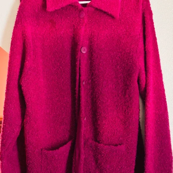 Marisa Christina Vibrant  Teddy Sweater Jacket - Picture 5 of 5